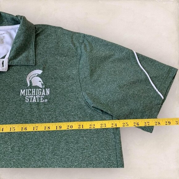 Michigan State Spartans Champion Polo Golf Shirt Men’s Size XL Green MSU - Picture 3 of 6